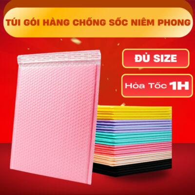 Túi Gói Hàng Niêm Phong Chống Sốc 13x15+4cm